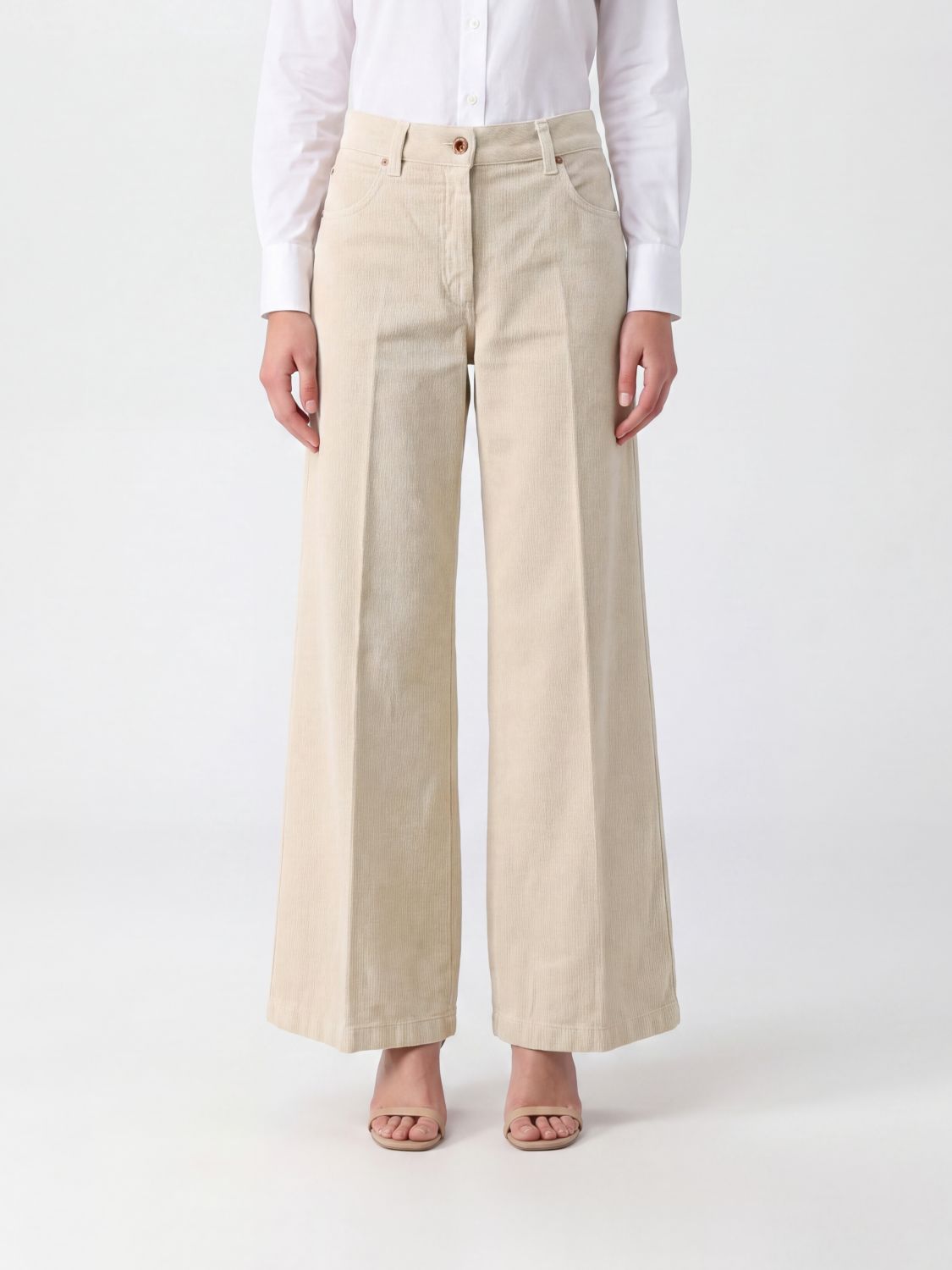 Aspesi High-Waisted Wide Leg Cotton Denim Jeans
