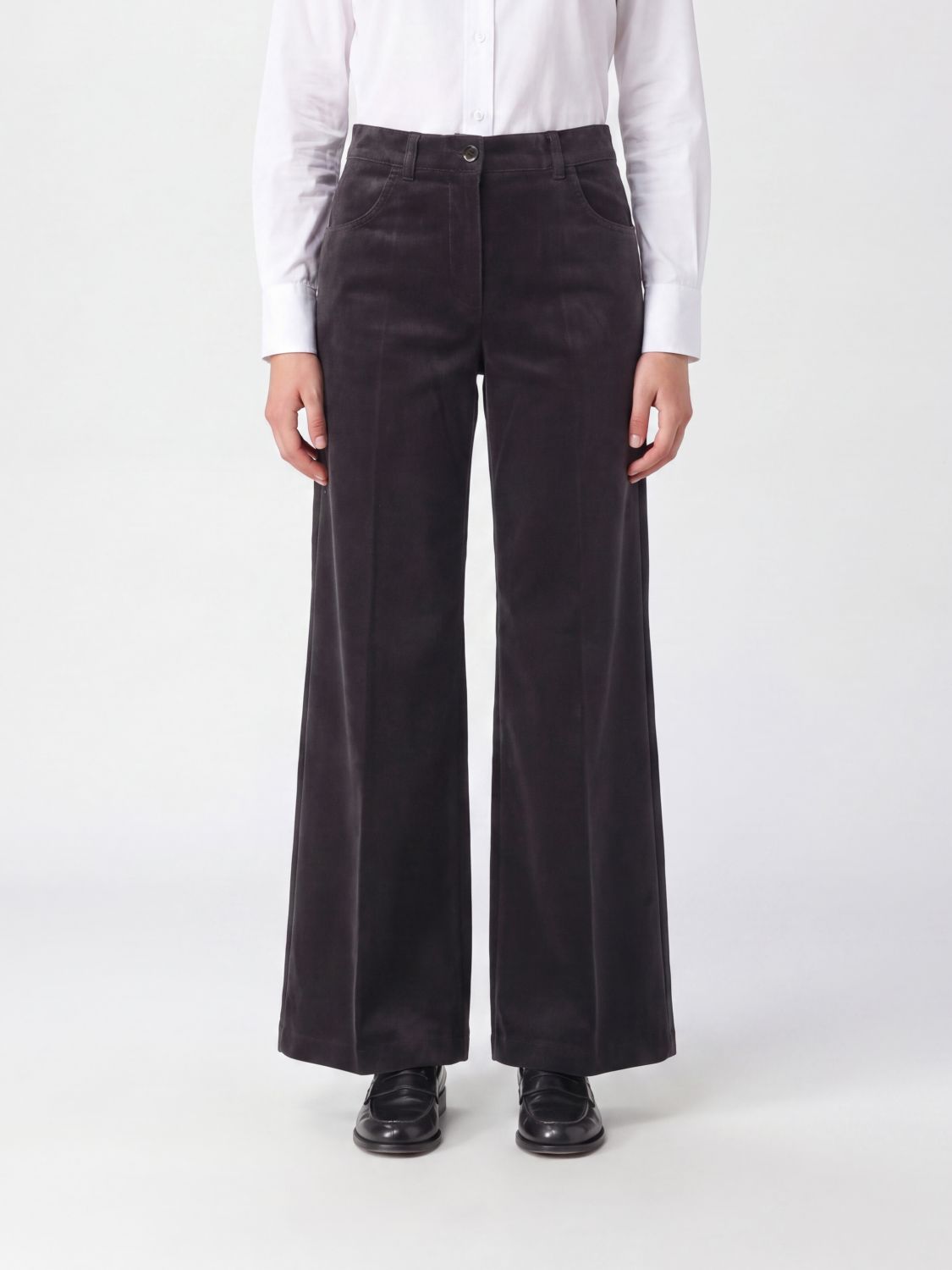 ASPESI Ausgestellte Samthose mit mittlerer Taille