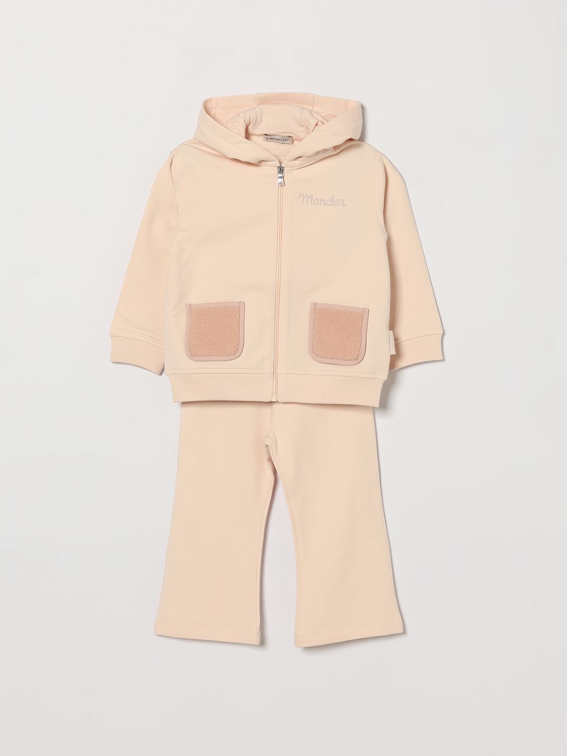 MONCLER 2-teiliges Jersey-Set für Jungen mit Kapuze und Kontrastlogo