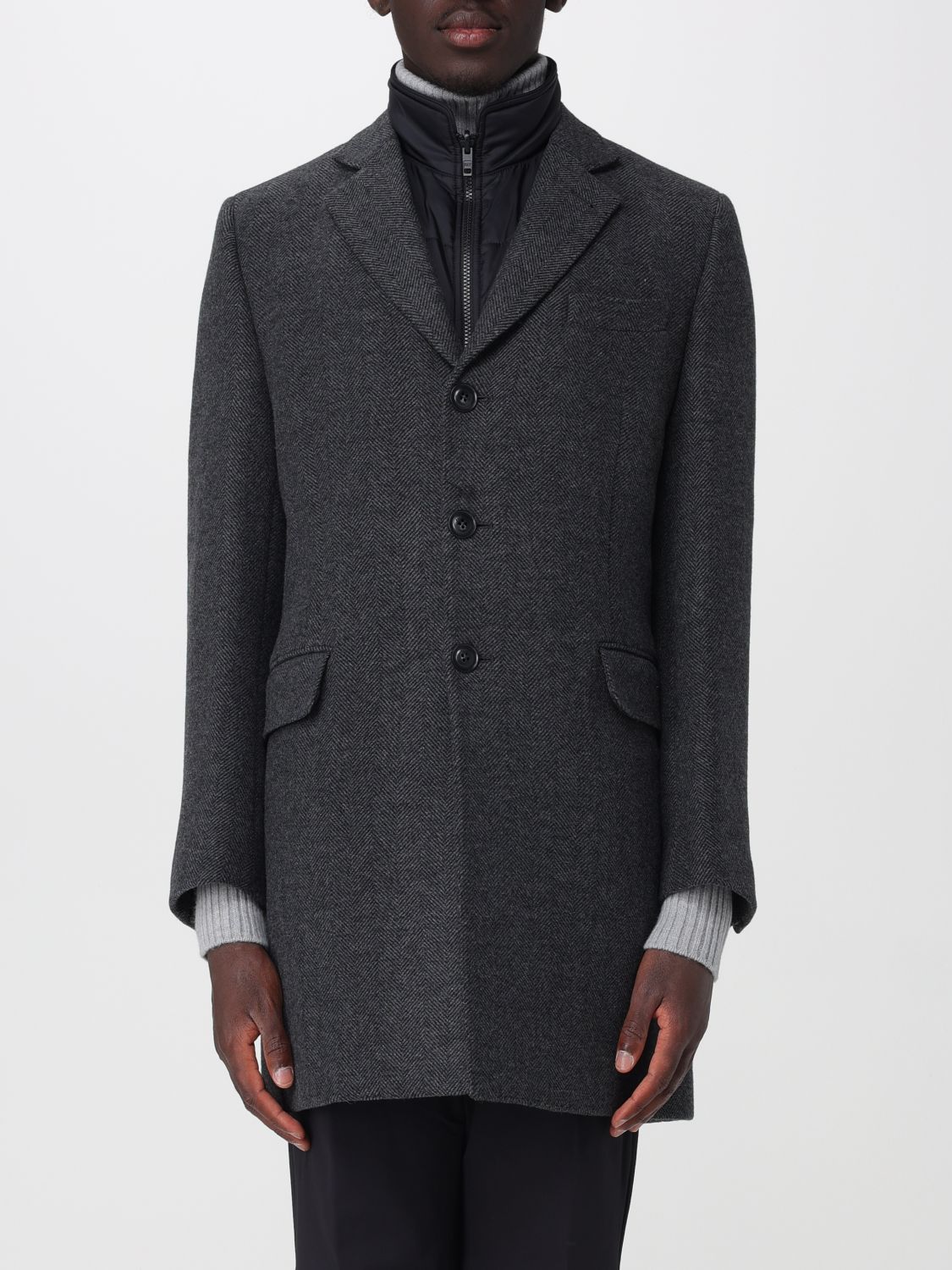 FAY Coat Men color Brown