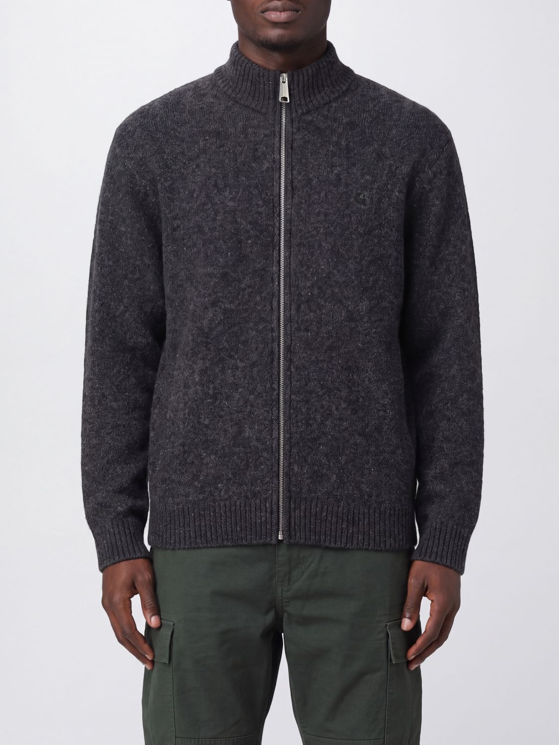 Carhartt Wip Curtis Wool Blend Turtleneck Zip-Up Cardigan