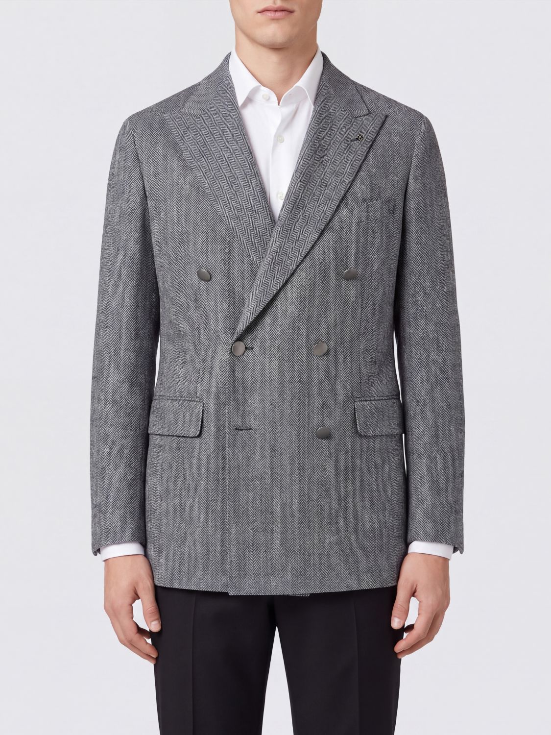 TAGLIATORE Zweireihiger Blazer aus Schurwolle und Kaschmir mit fallendem Revers