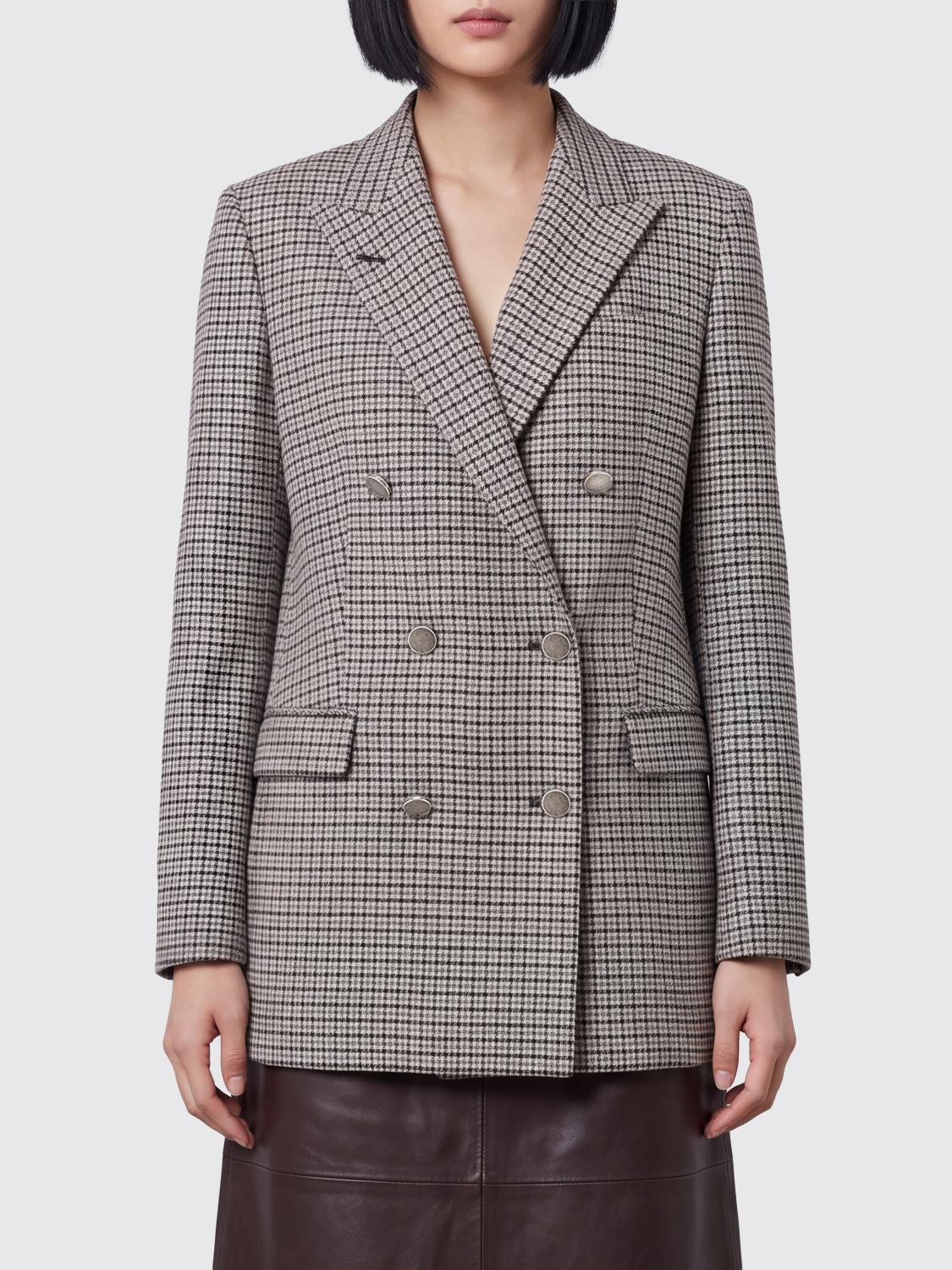 Tagliatore Double-Breasted Wool-Blend Blazer with Houndstooth Pattern