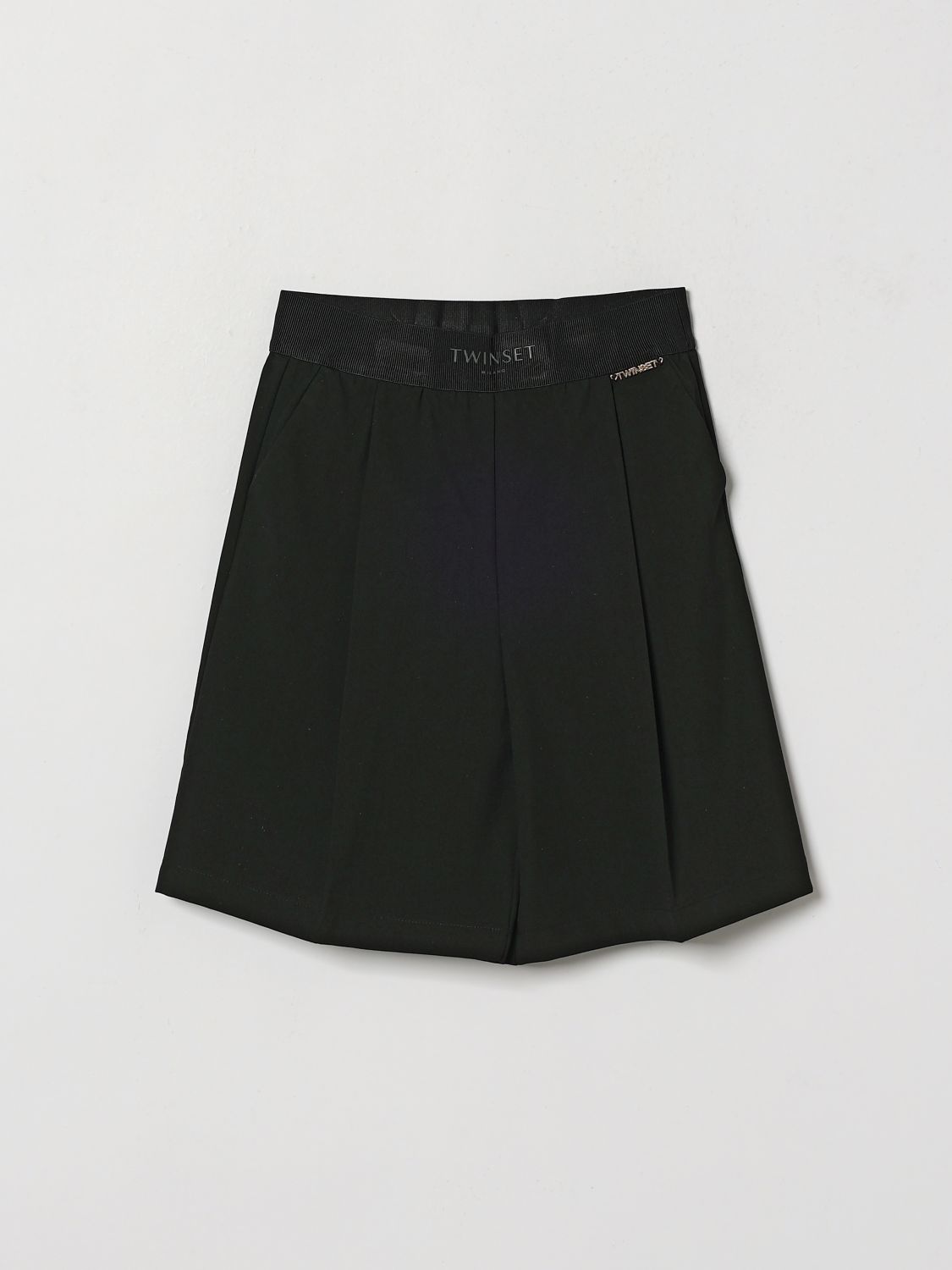 Twinset Knielange Crêpe-Shorts für Jungen mit Logo-Bund