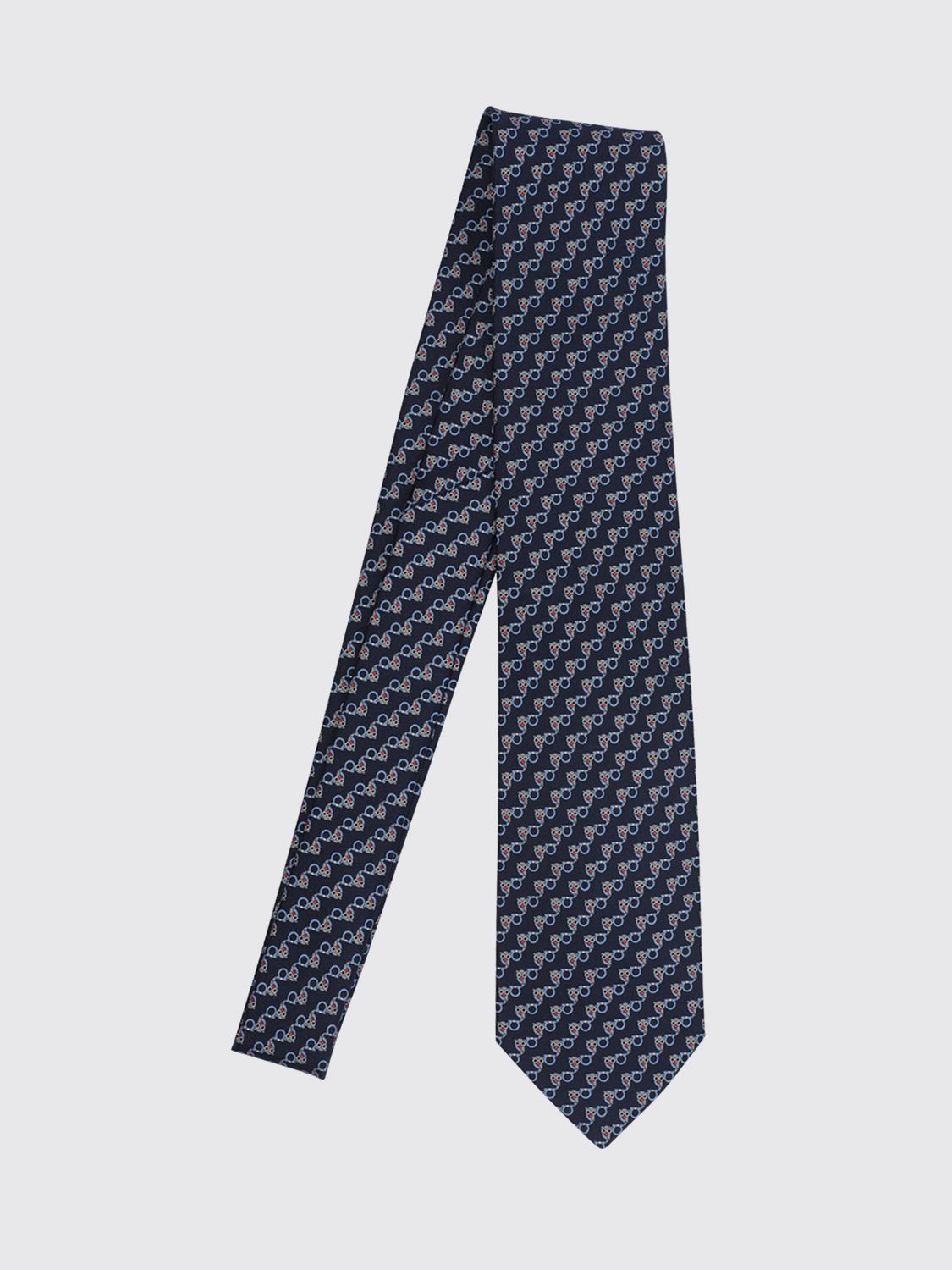 FERRAGAMO Tie Men color Navy