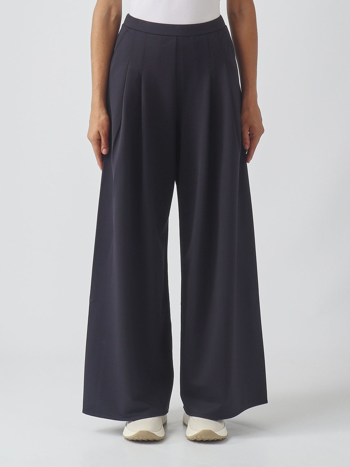 Mm Max Mara High-Waisted Jersey Palazzo Trousers