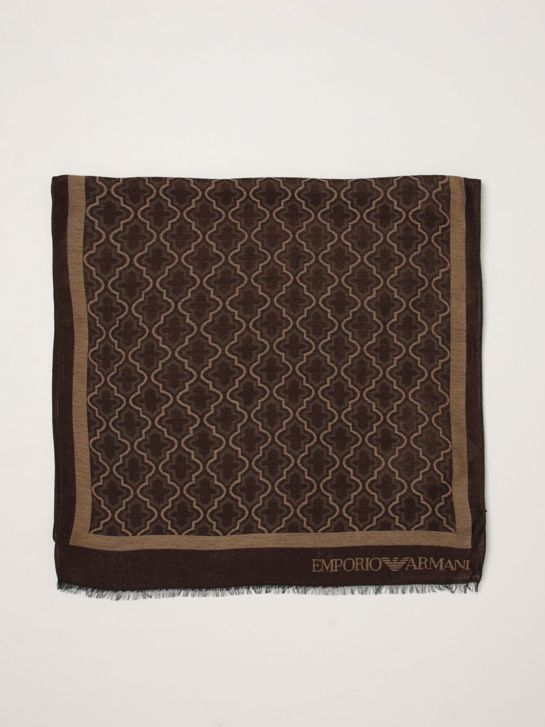 EMPORIO ARMANI Abstract Print Viscose and Modal Scarf
