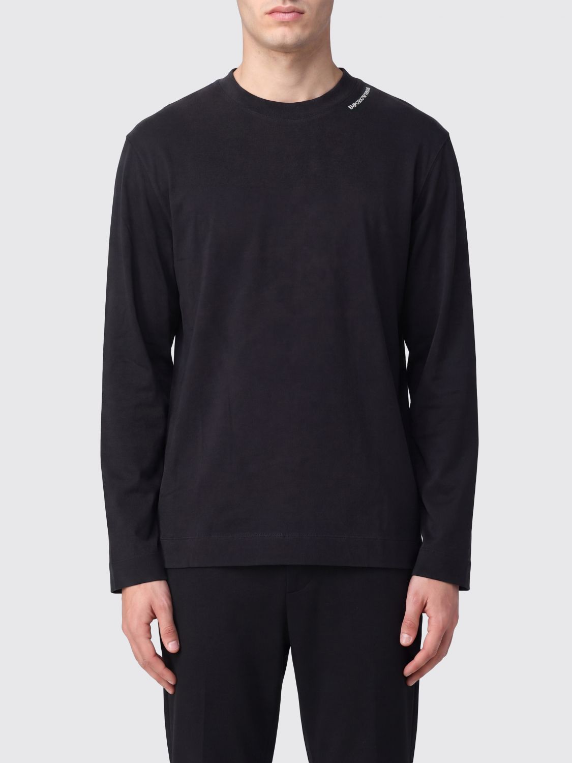 EMPORIO ARMANI Langarm-T-Shirt aus Modal und Seide