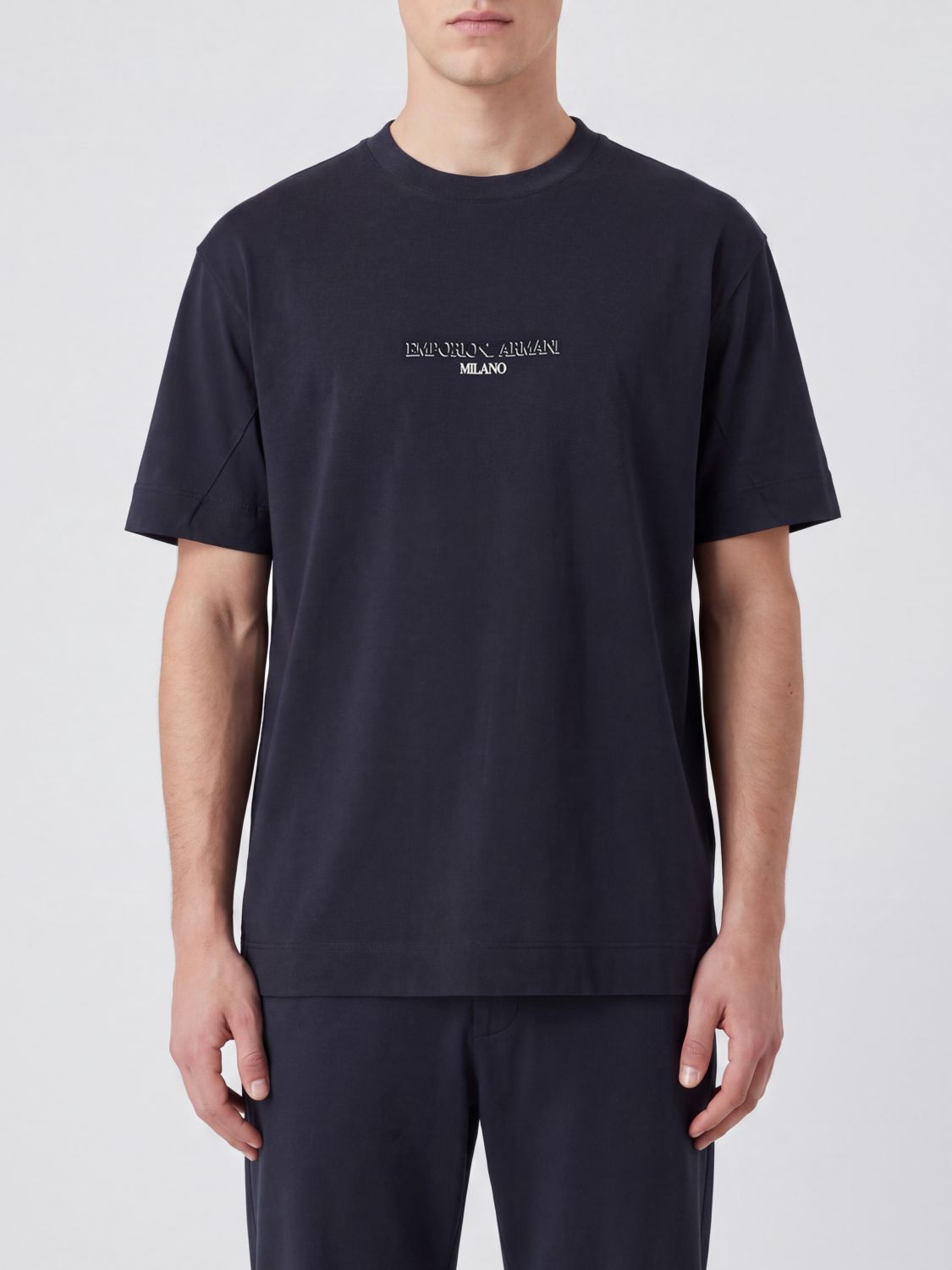 Emporio Armani Lyocell and Cotton Logo T-Shirt