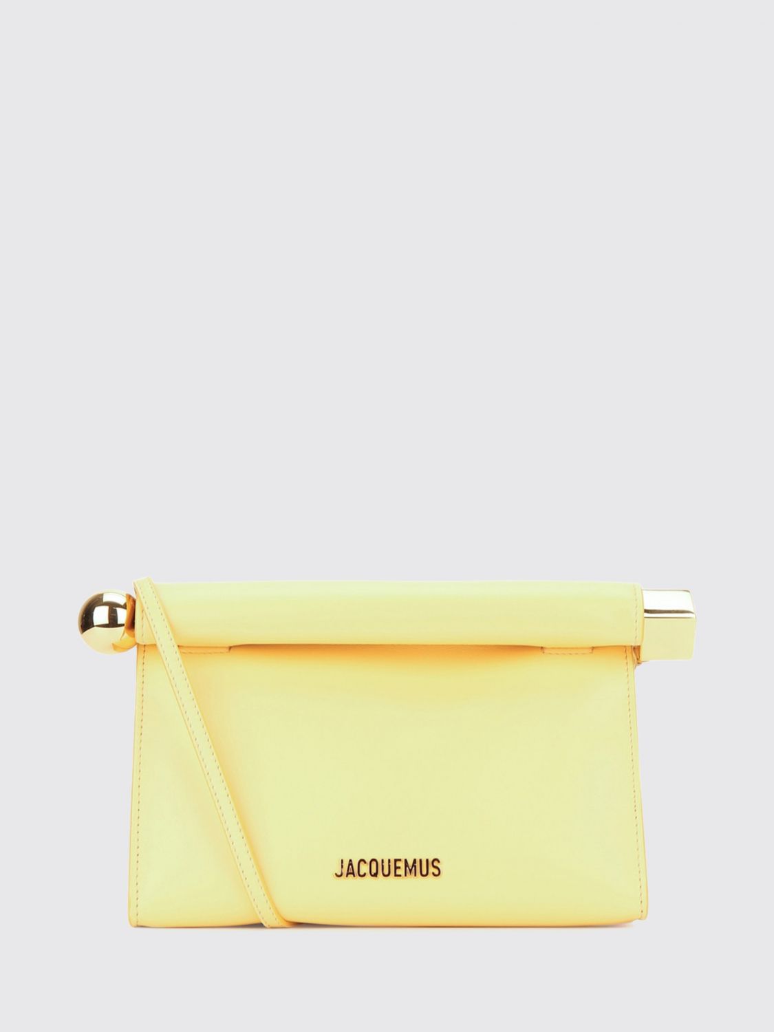 Jacquemus Rond Carré Leather Mini Handbag with Removable Shoulder Strap