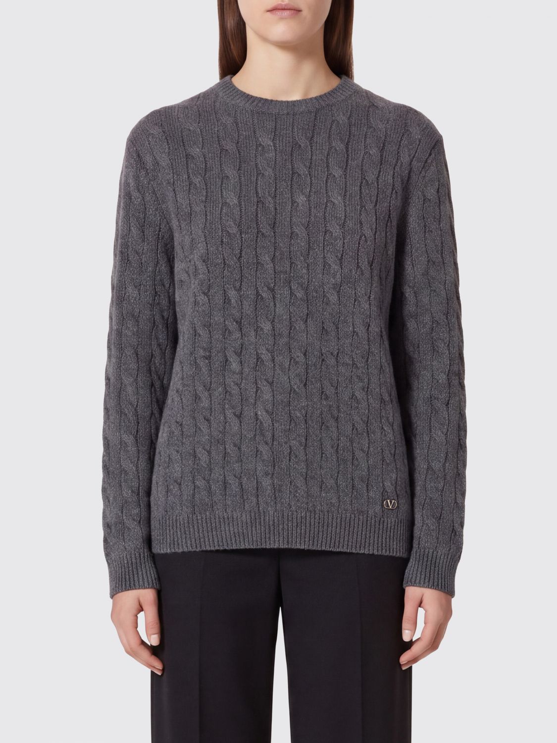 VALENTINO GARAVANI Slim-Fit Pullover mit Rundhalsausschnitt aus reiner Schurwolle