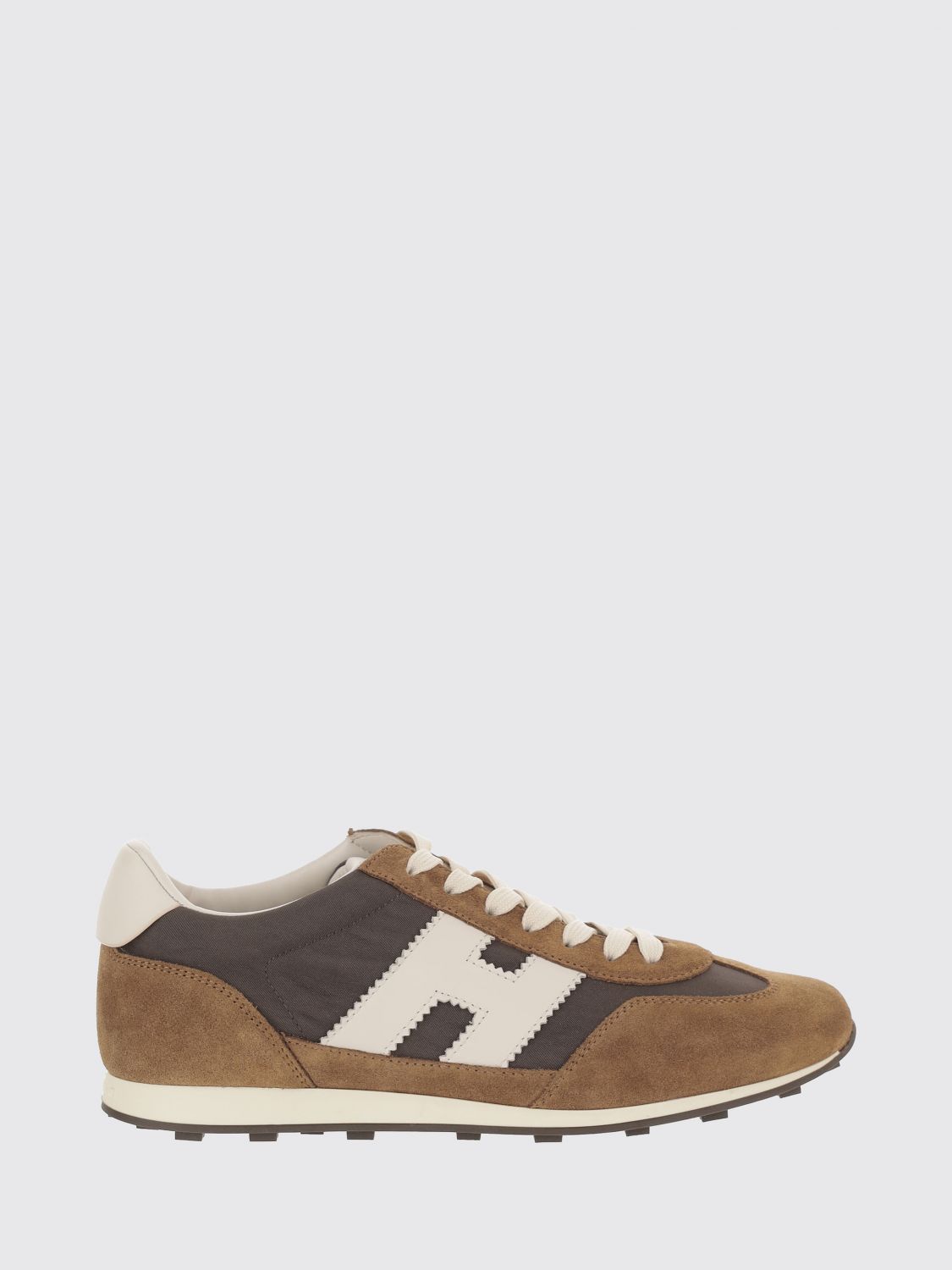 Hogan Athletic Leather and Mesh Sneakers with Notched Sole