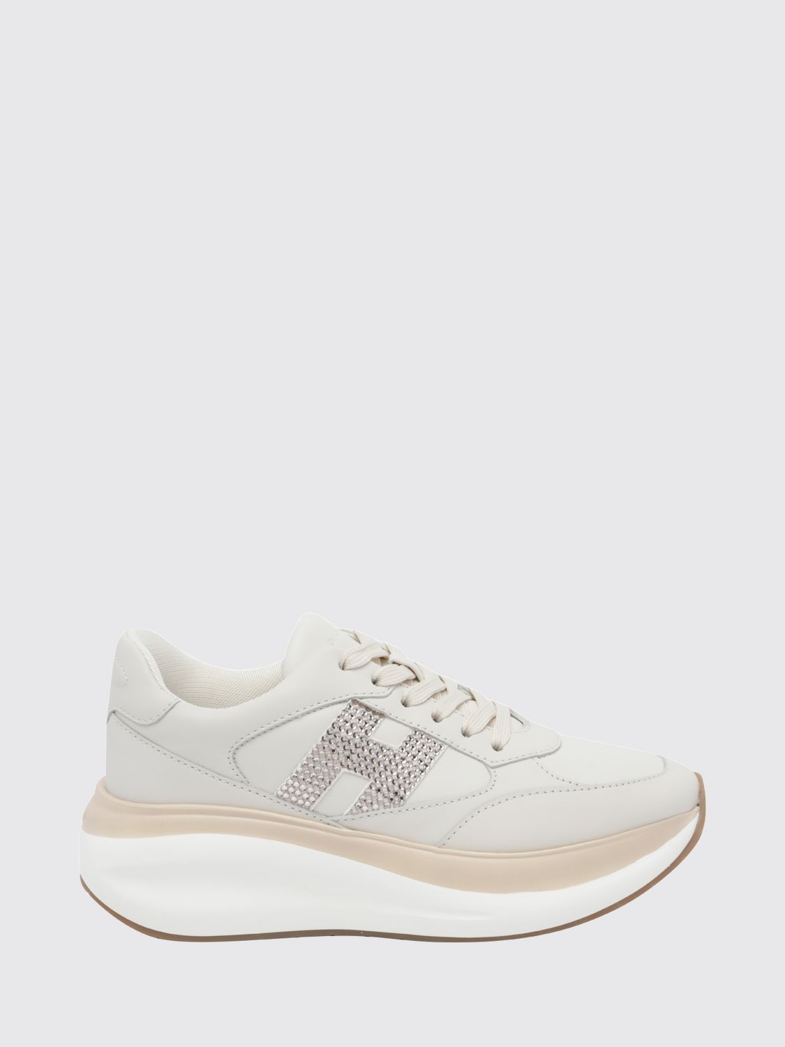 HOGAN Maxi I Active Leder-Sneaker mit Strass-H-Logo und Chunky-Sohle