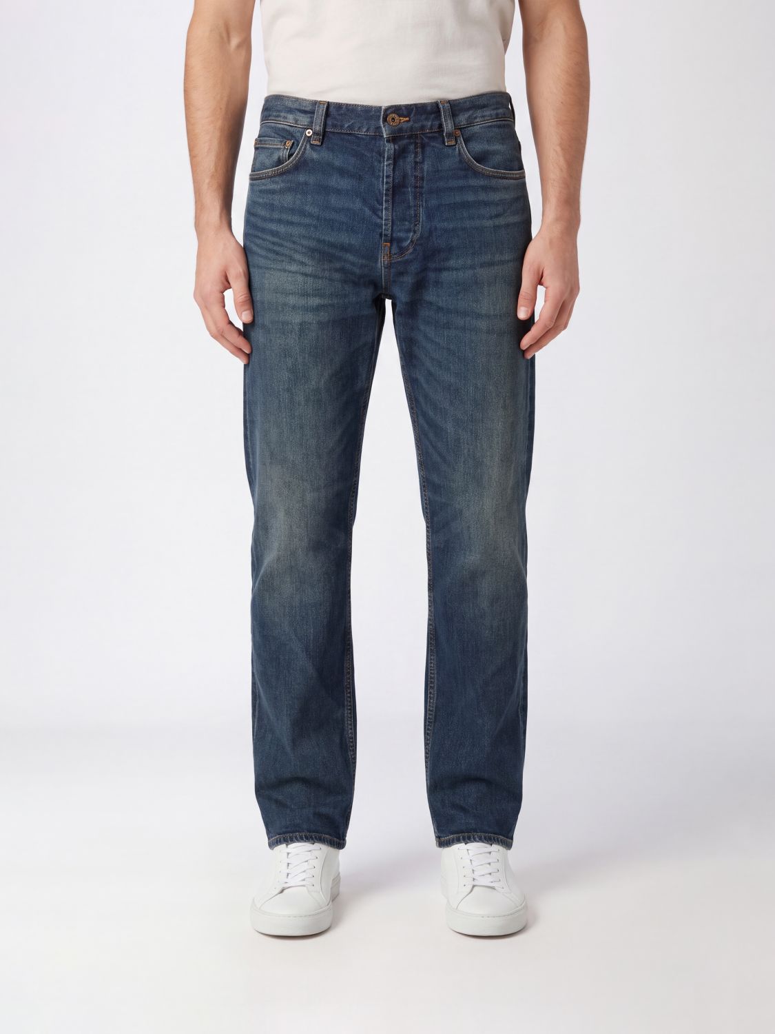 Emporio Armani J102 Wide-Leg Cotton Denim Jeans