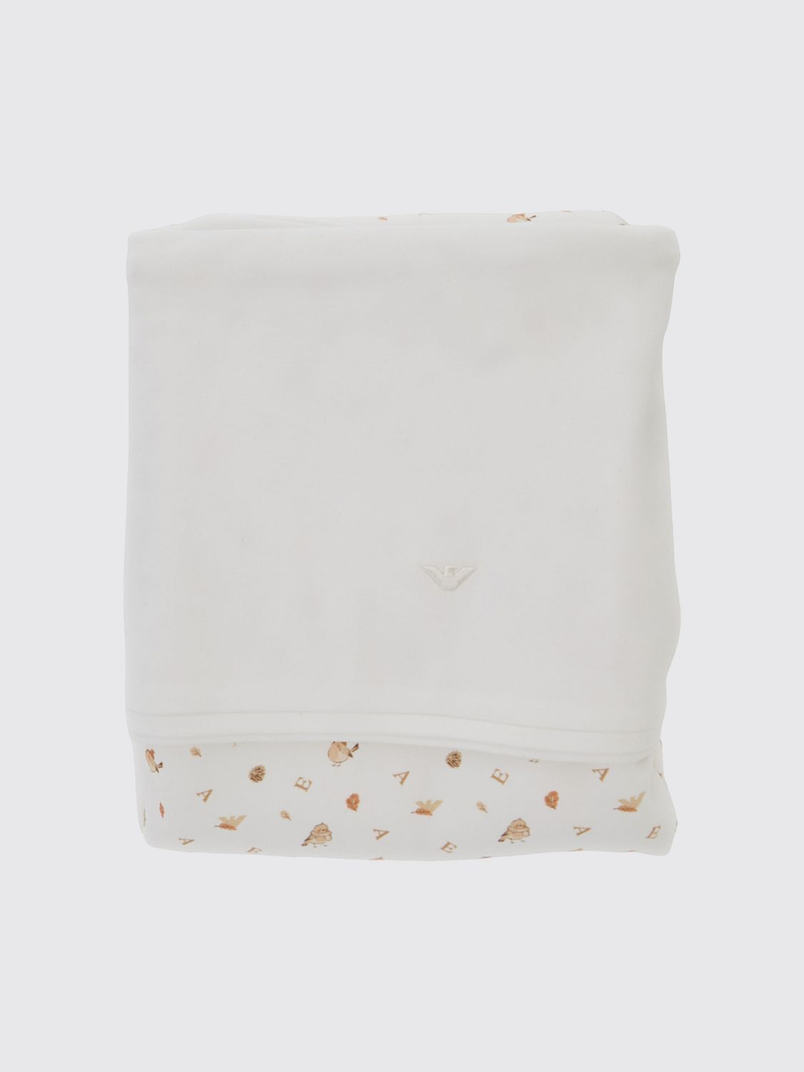 EMPORIO ARMANI Bedruckte Babydecke aus Baumwollmischung