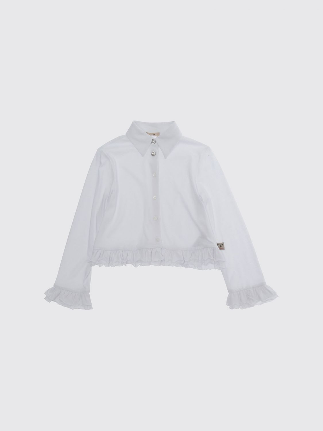 N° 21 Elegantes Langarmhemd für Mädchen aus Baumwollmischung