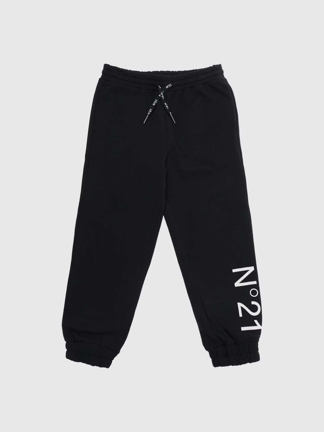 N° 21 Jogginghose aus Baumwolle mit Kordelzug und Logo für Jungen