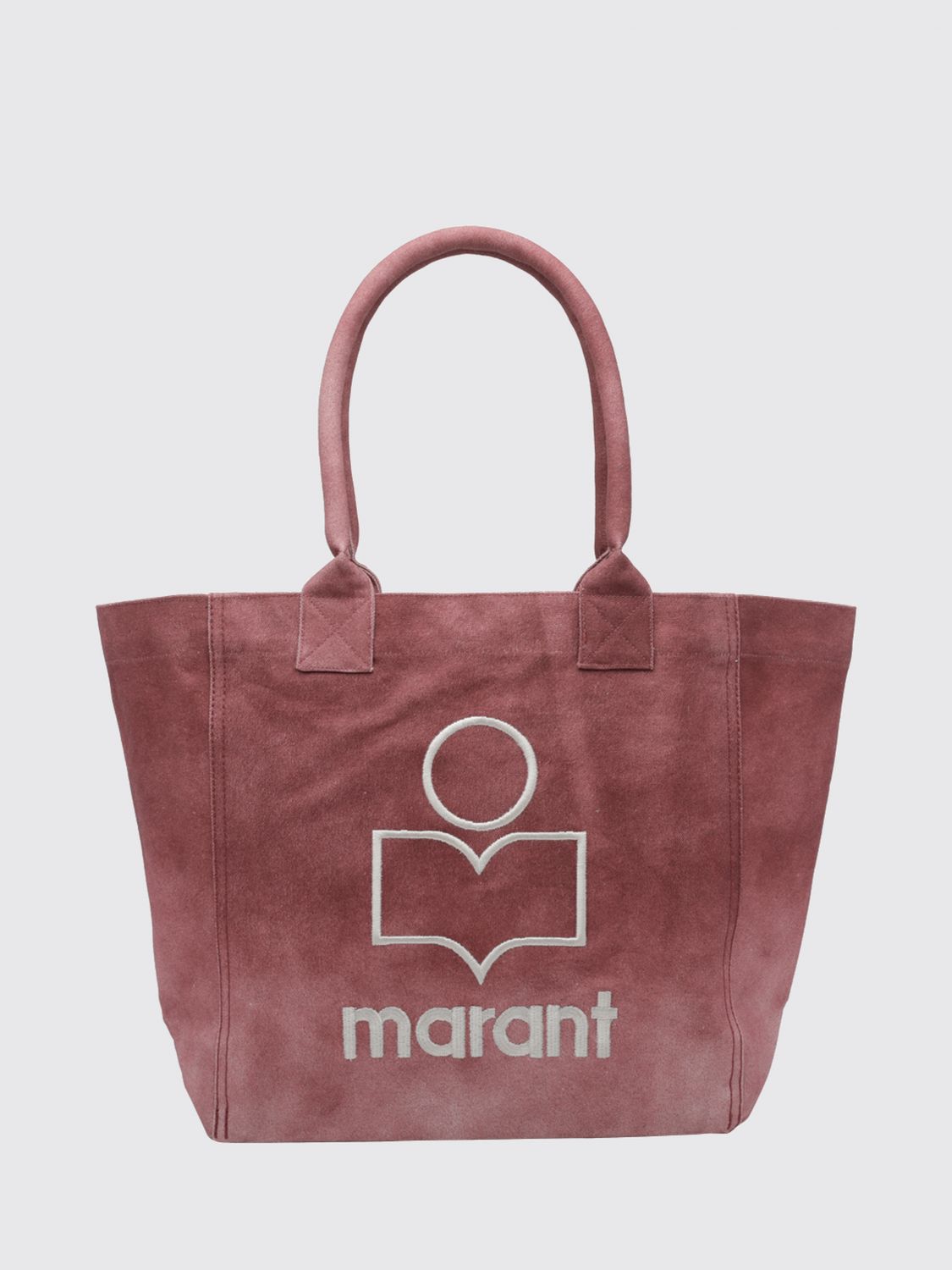ISABEL MARANT Yenky Cotton Tote Bag with Contrasting Embroidered Logo ISABEL MARANT Yenky Cotton Tote Bag with Contrasting Embroidered Logo