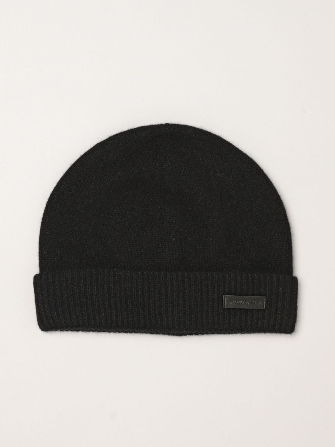 EMPORIO ARMANI Pure Cashmere Ribbed-Knit Beanie Hat
