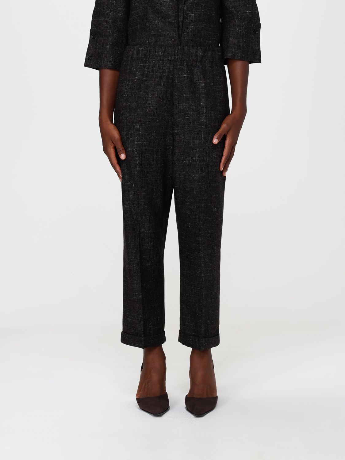 Liviana Conti Felipe High-Waisted Cropped Wool-Blend Trousers