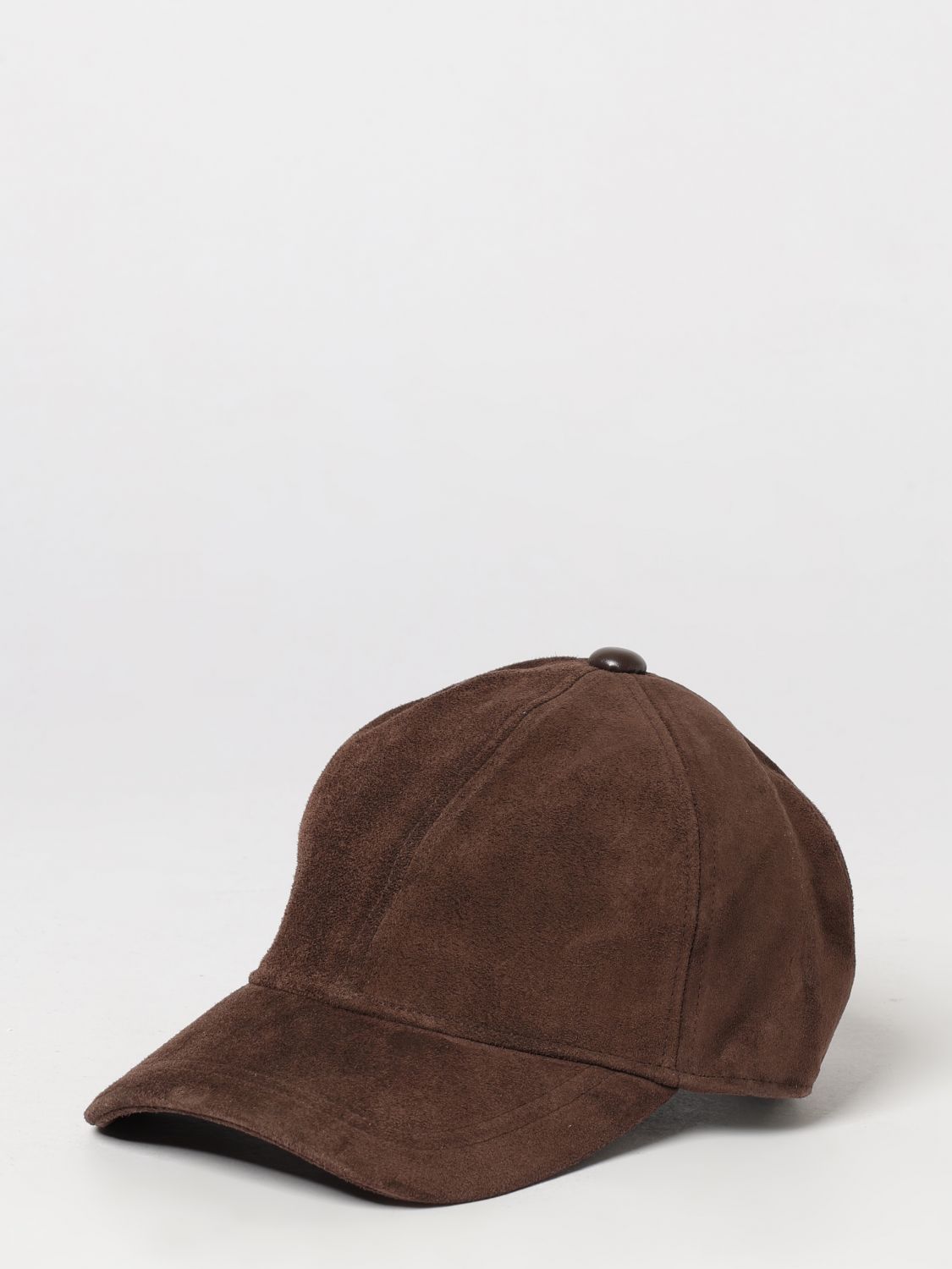 EMPORIO ARMANI Baseballkappe aus Veloursleder mit gesticktem Logo