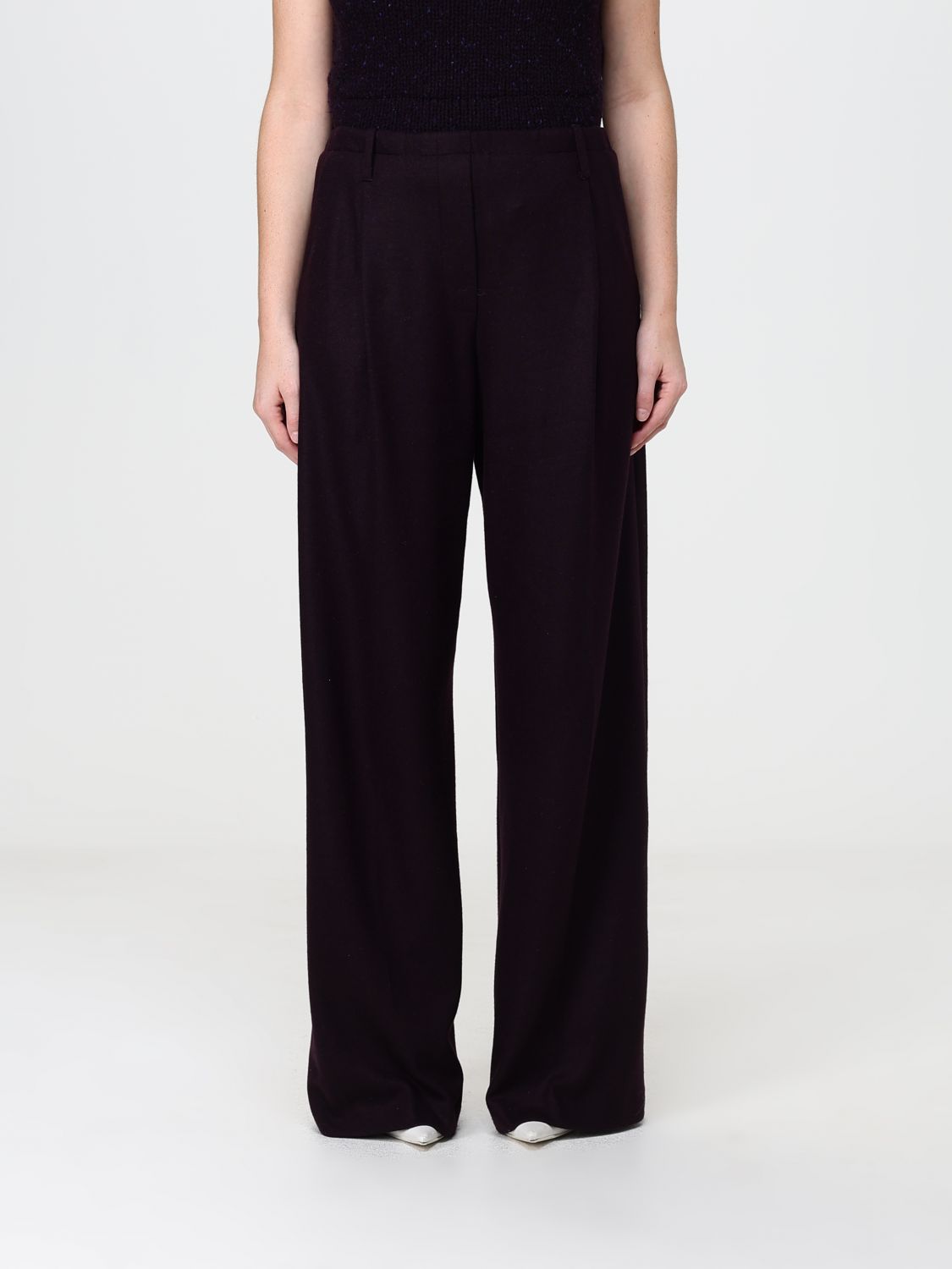 Liviana Conti Arthur High-Waisted Palazzo Trousers in Cashmere Blend