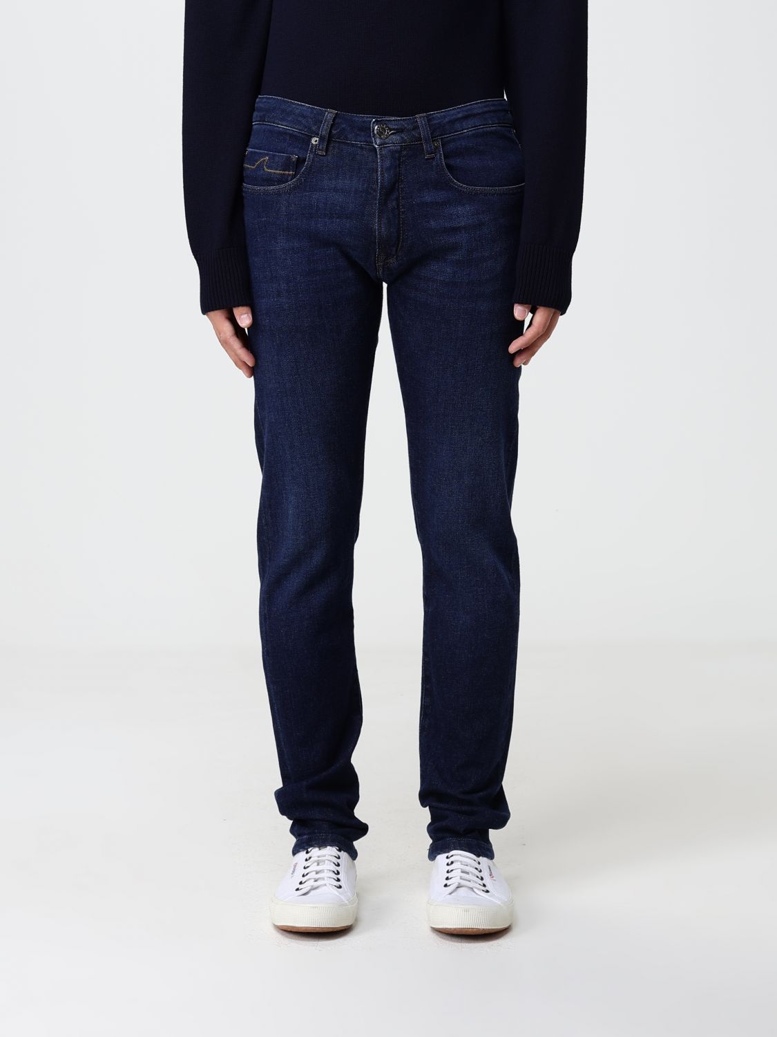 Paul & Shark Mid-Rise Skinny Fit 5-Pocket Jeans in Cotton Denim