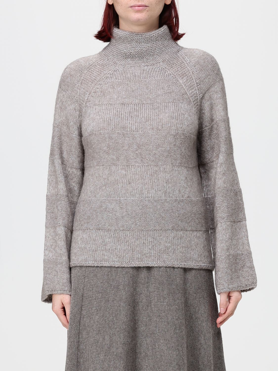 EMPORIO ARMANI Gestreifter Rollkragenpullover aus Wollmischung