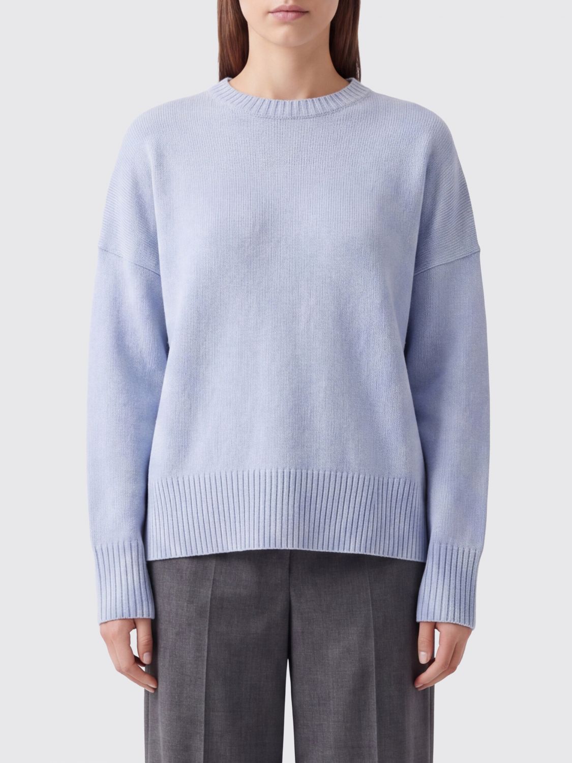 Loulou De Saison Dropped Shoulder 100% Cashmere Crewneck Sweater