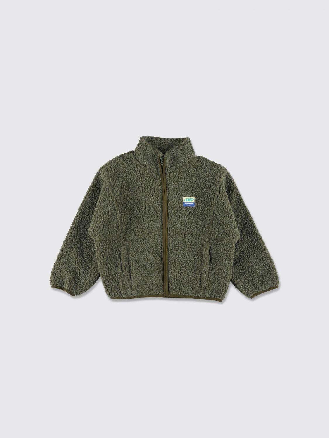 AMERICAN VINTAGE Kurze Jungen-Jacke aus recyceltem Fleece mit Stehkragen