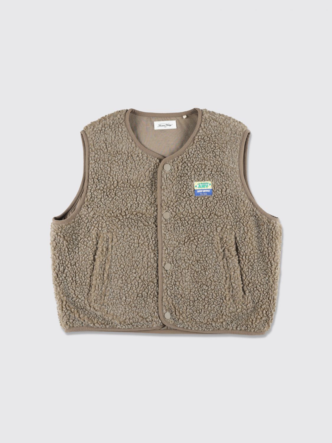 AMERICAN VINTAGE Jungen-Weste aus recyceltem Fleece mit Rundhalsausschnitt