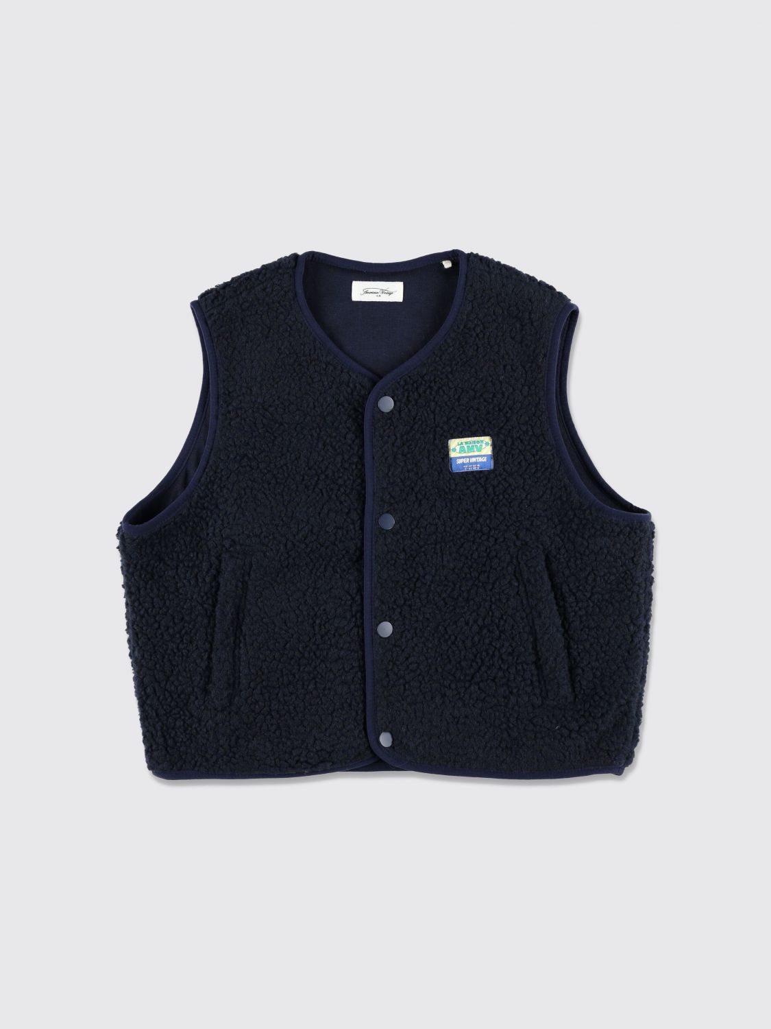 AMERICAN VINTAGE Jungen-Weste aus recyceltem Fleece mit Rundhalsausschnitt