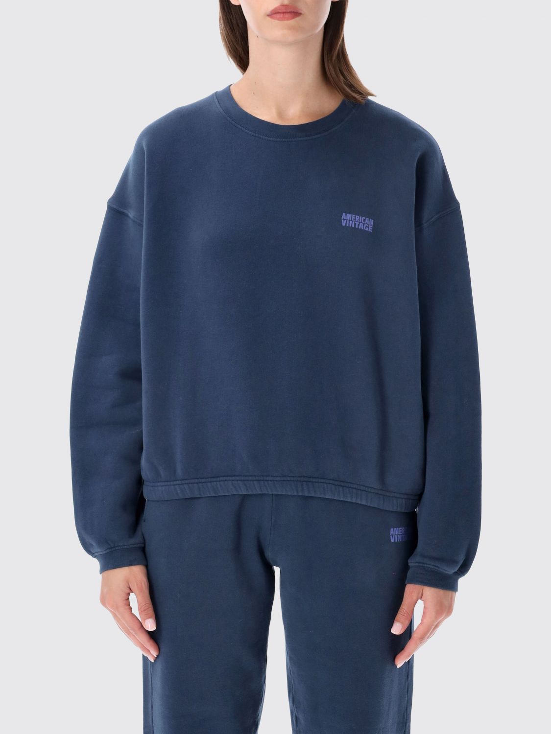 AMERICAN VINTAGE Relaxed-Fit-Sweatshirt aus Baumwolle mit überschnittenen Schultern