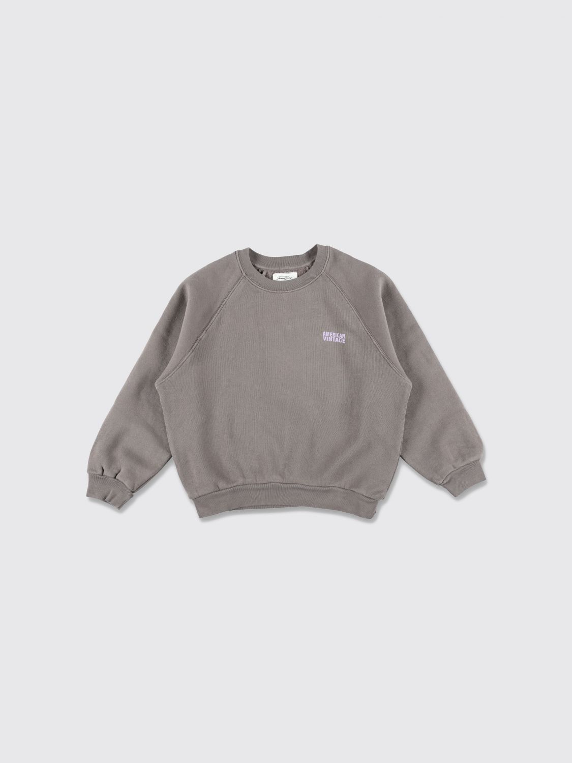 AMERICAN VINTAGE Baumwoll-Sweatshirt mit Rundhalsausschnitt und Kontrastlogo für Jungen