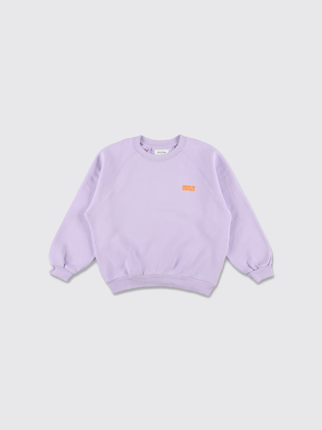 AMERICAN VINTAGE Baumwoll-Sweatshirt mit Rundhalsausschnitt und Kontrastlogo für Jungen