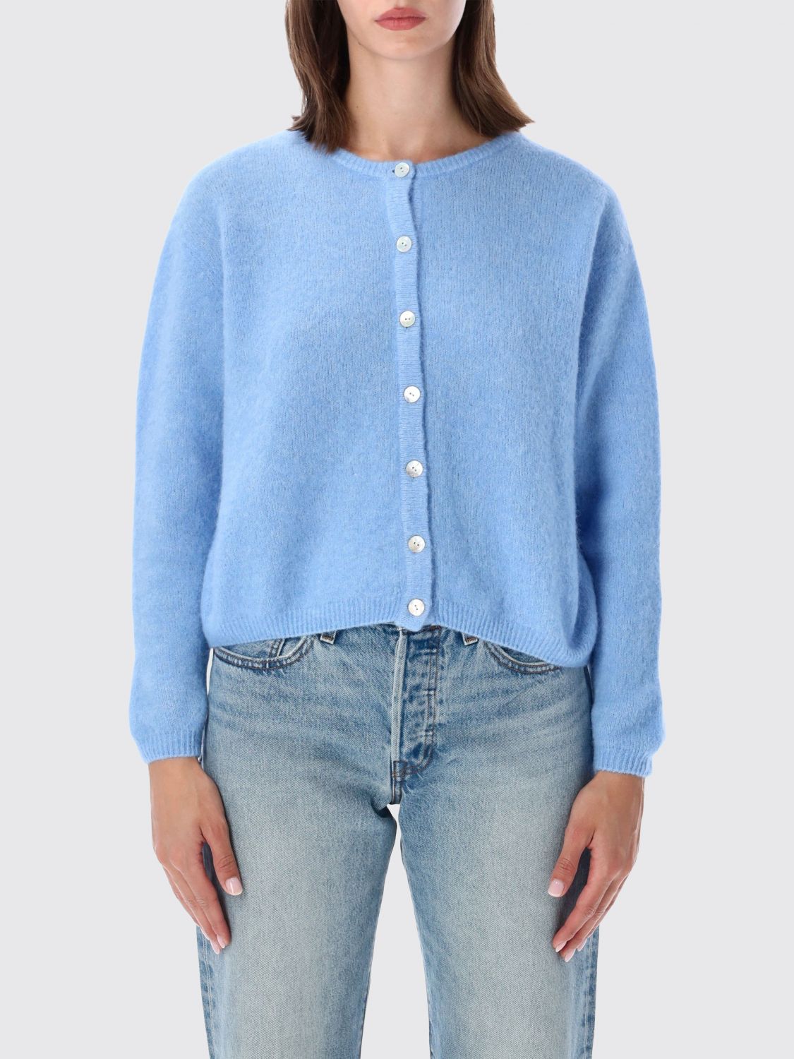 American Vintage V-Neck Alpaca and Wool Blend Cardigan