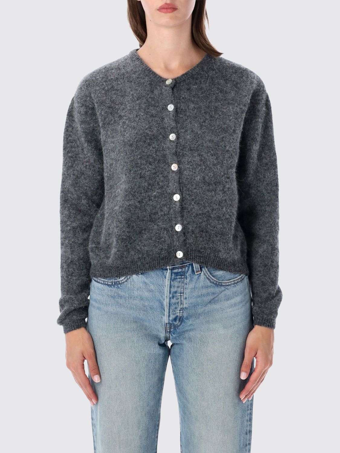 AMERICAN VINTAGE Cardigan aus Alpaka- und Wollmischung mit V-Ausschnitt