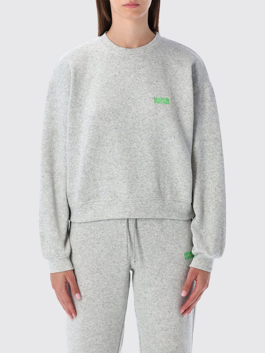 AMERICAN VINTAGE Sweatshirt aus Viskosemischung mit überschnittenen Schultern