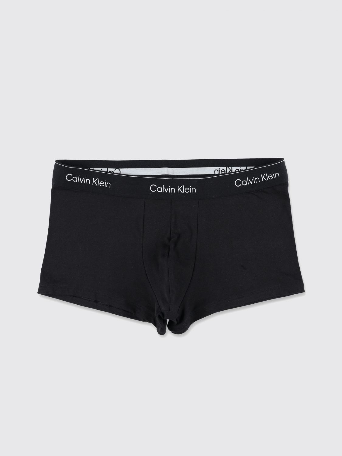 CALVIN KLEIN Set di due boxer in cotone stretch con vita logata