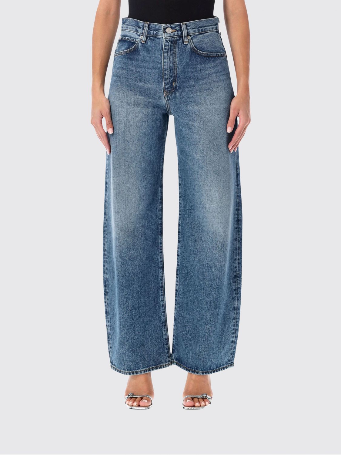 FRAME Baggy-Jeans The Loose mit hoher Taille aus Baumwoll- und Lyocell-Denim