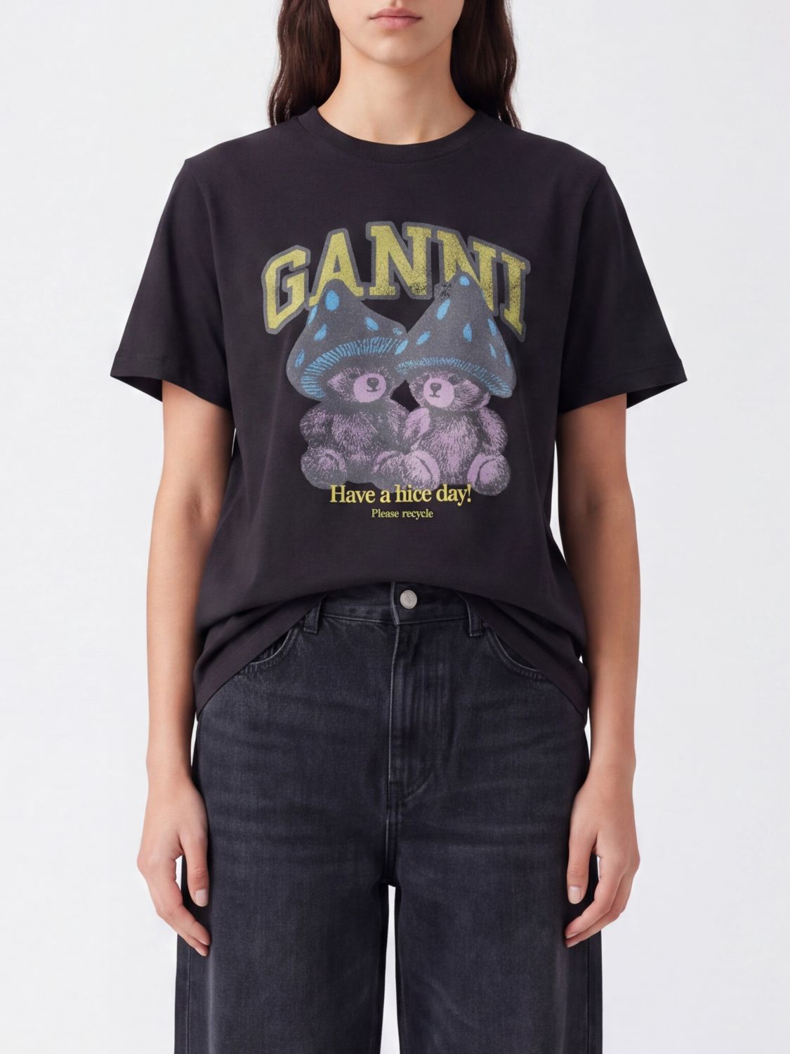 GANNI T-Shirt Woman color Black