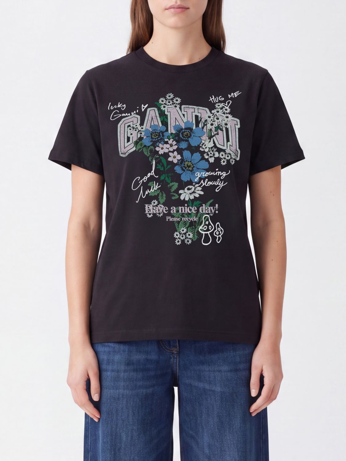 GANNI T-Shirt Woman color Black