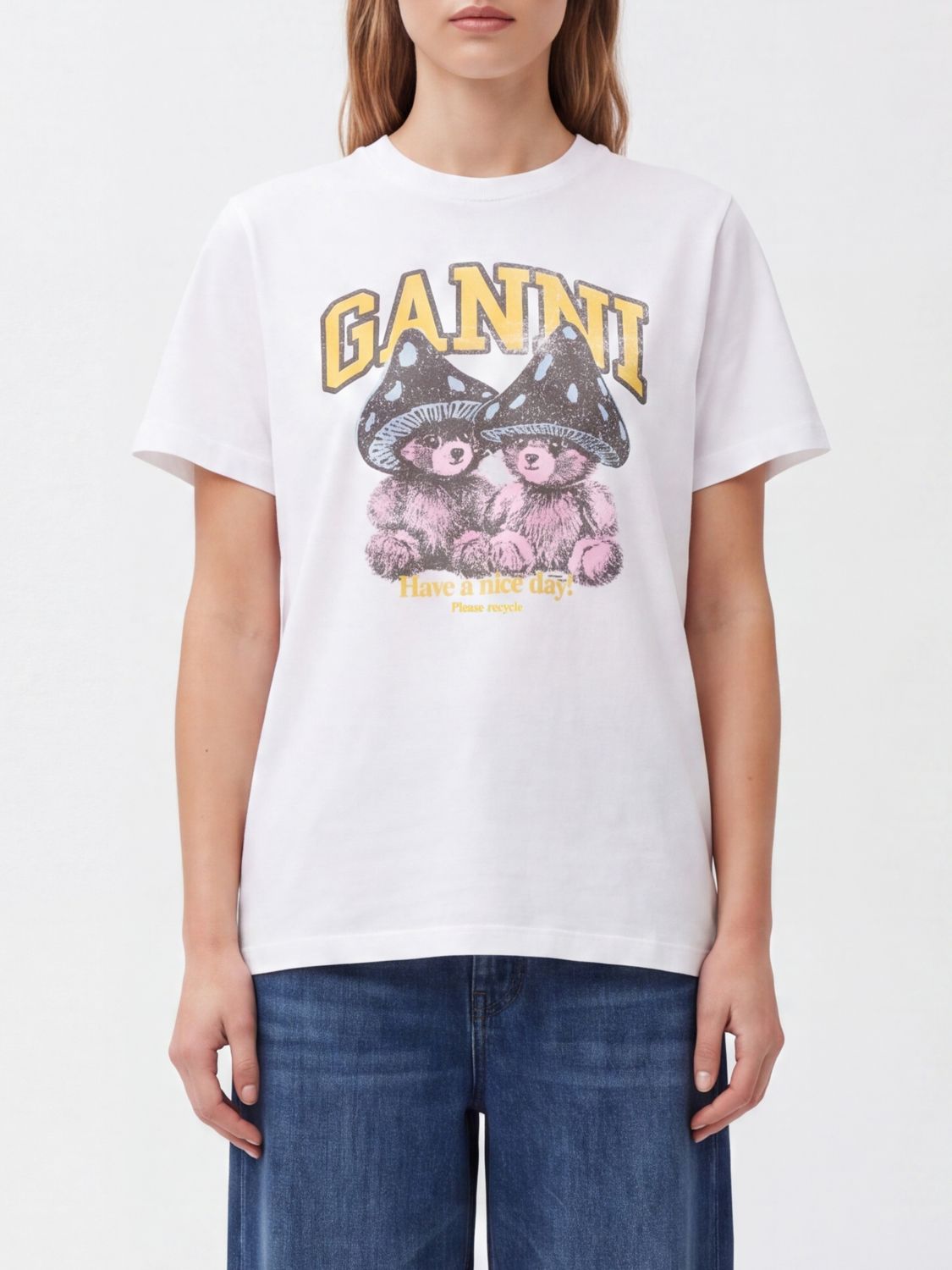 GANNI T-Shirt Woman color White
