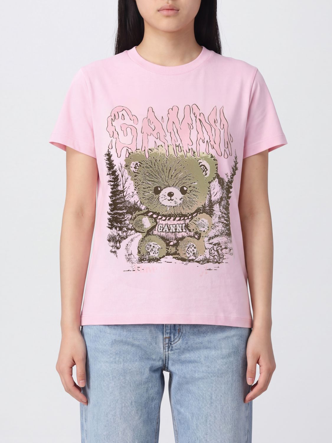 GANNI T-Shirts Donna colore Rosa