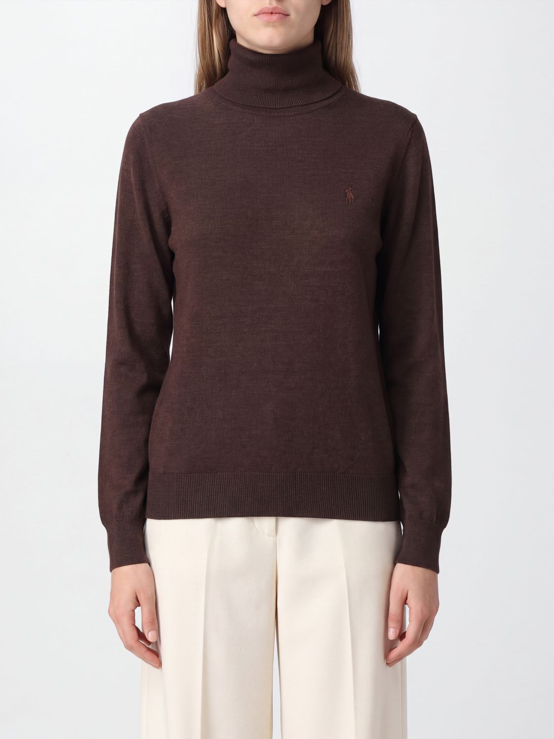 POLO RALPH LAUREN Langärmeliger Rollkragenpullover aus Wolle mit Pony-Logo