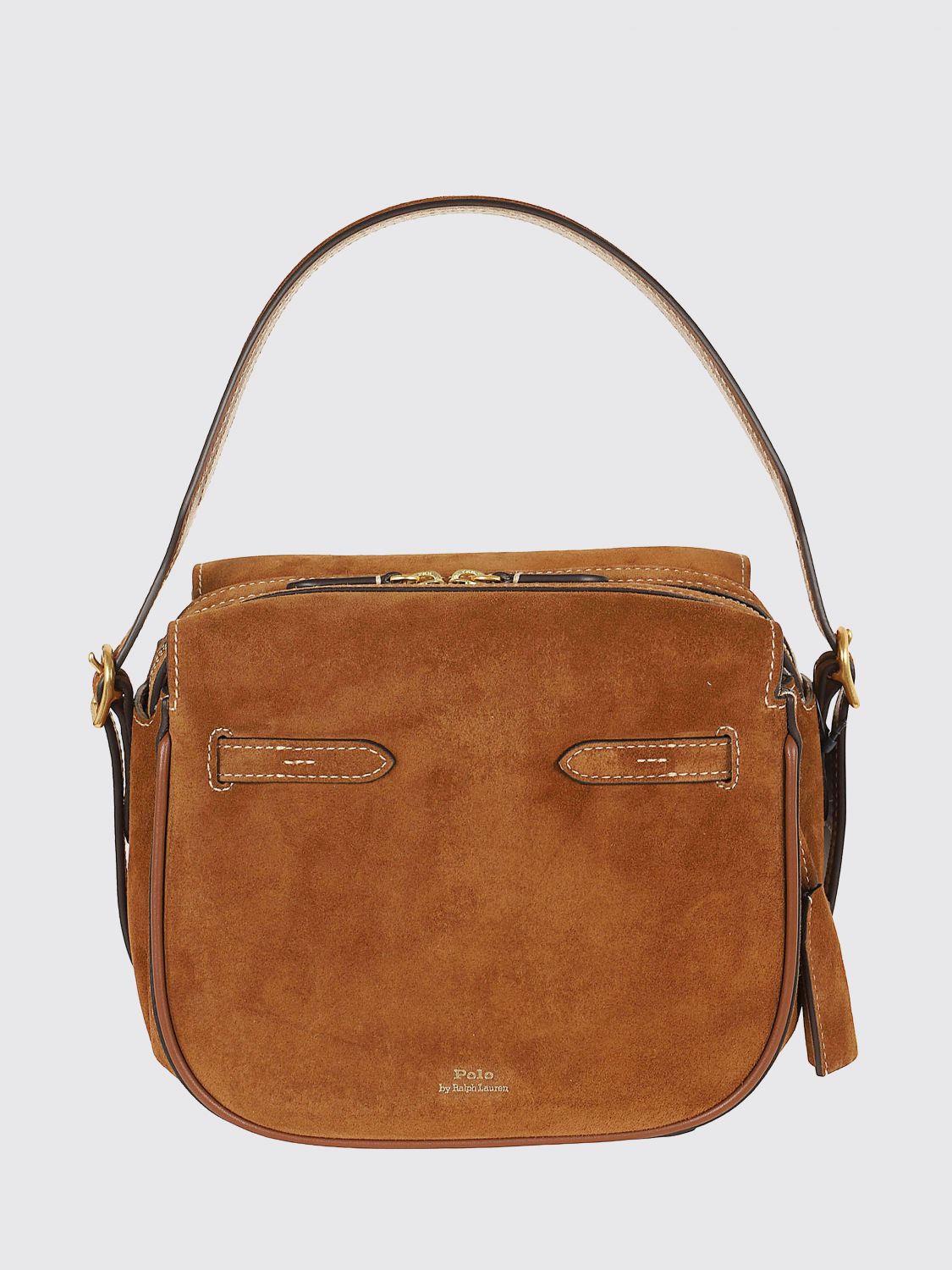 POLO RALPH LAUREN Suede Calfskin Crossbody Bag with Charm POLO RALPH LAUREN Suede Calfskin Crossbody Bag with Charm