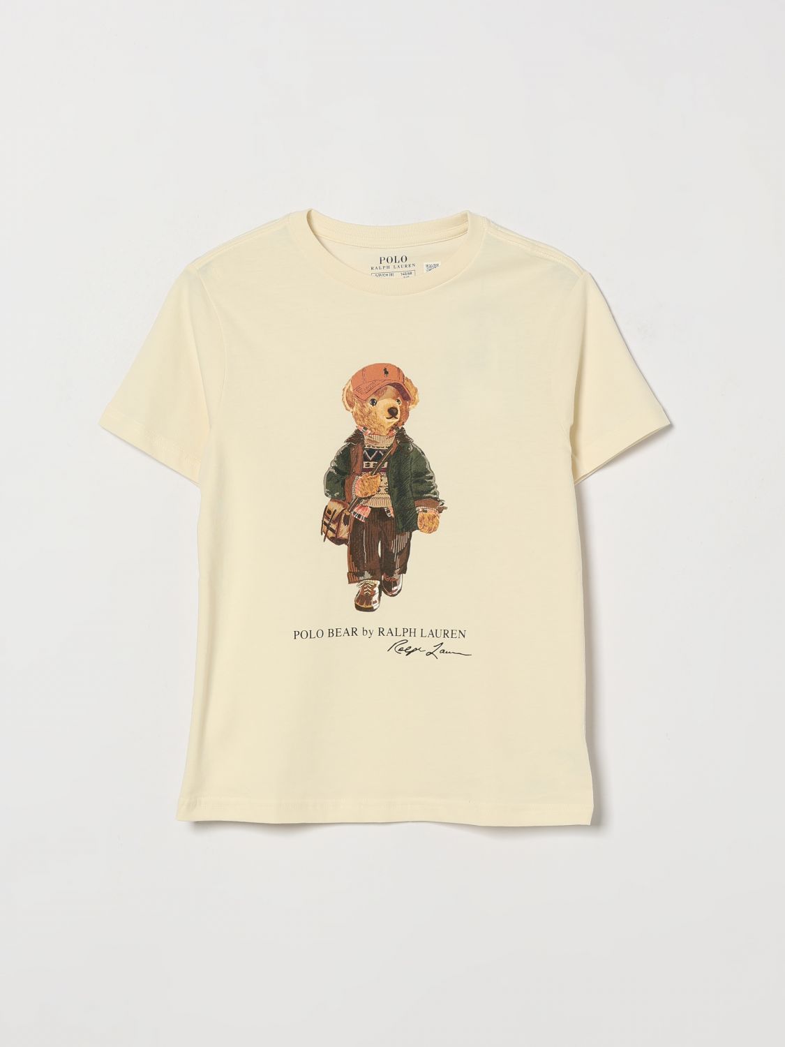 POLO RALPH LAUREN Baumwoll-T-Shirt für Jungen mit Teddybär-Print