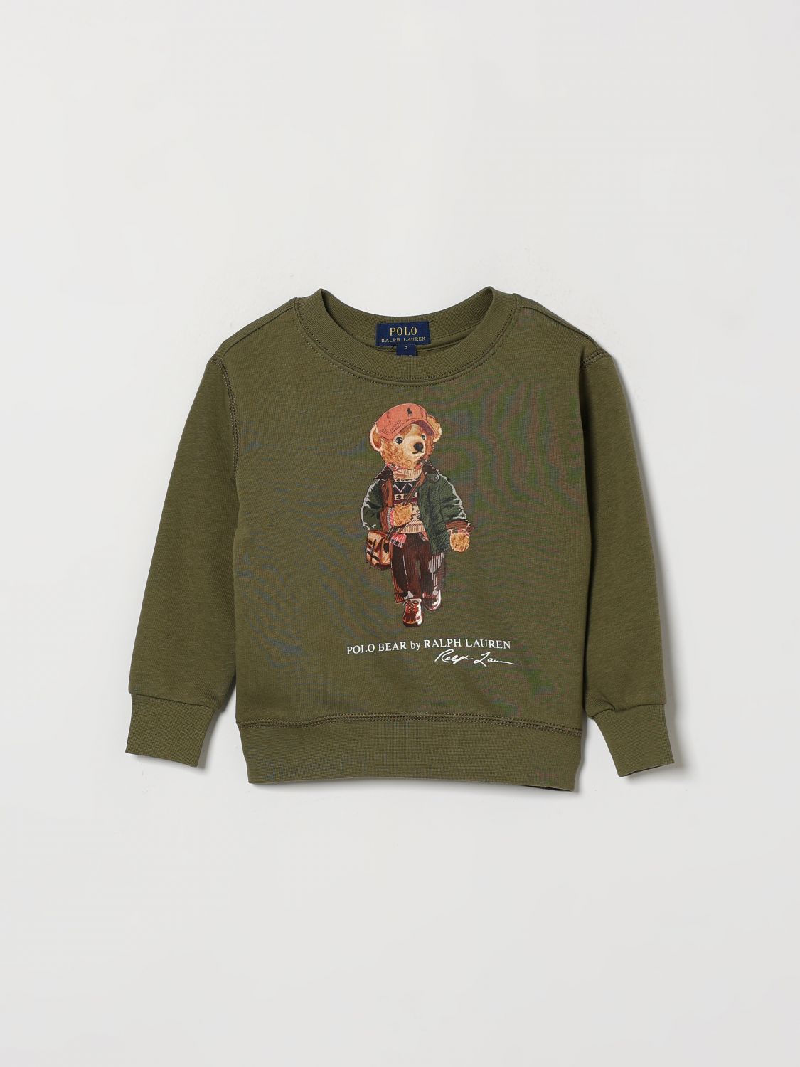 POLO RALPH LAUREN Rundhals-Sweatshirt für Jungen aus Baumwollmix mit Teddybär-Print