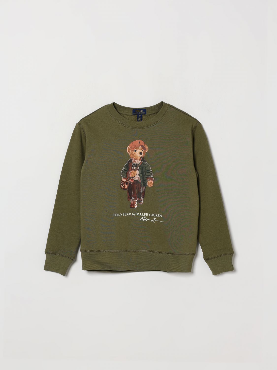 POLO RALPH LAUREN Rundhals-Sweatshirt für Jungen aus Baumwollmix mit Teddybär-Print