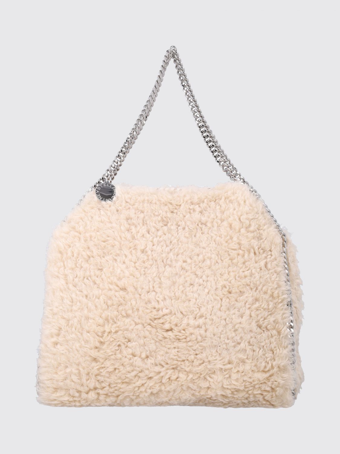 STELLA MCCARTNEY Falabella Tote Bag in Vegan Shearling with Chain Handle STELLA MCCARTNEY Falabella Tote Bag in Vegan Shearling with Chain Handle